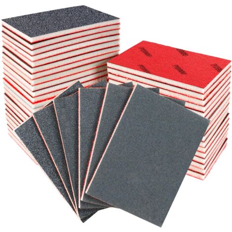 36 éponges à poncer, éponges abrasives flexibles pour utilisation à sec et humide (MIX-36PCS)