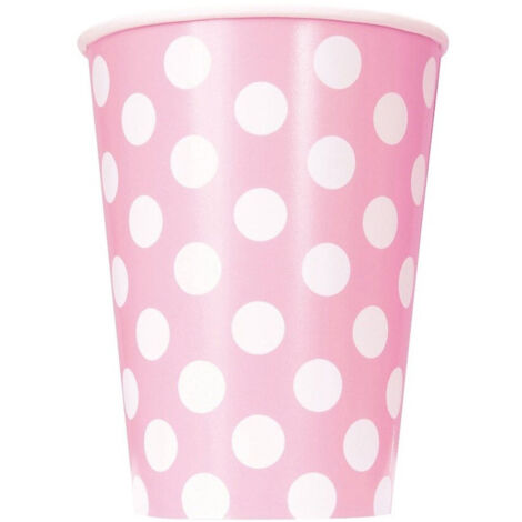 36 Gobelets En Papier Rose à Pois Pour Fêtes Anniversaires Mariages Naissance Baptêmes Fêtes