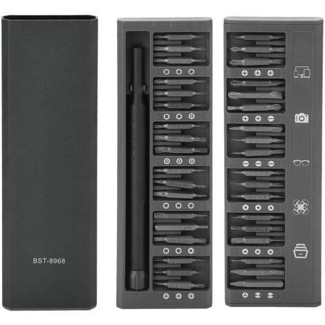 36-in-1 Mini-Schraubendreher-Set, Präzisions-Schraubendreher-Bit-Reparaturset mit Metallkoffer