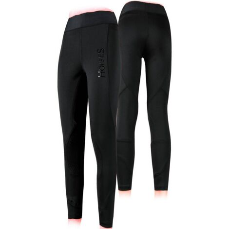36 IT, Nero: Leggings donna super strech con grip modello Tight per equitazione