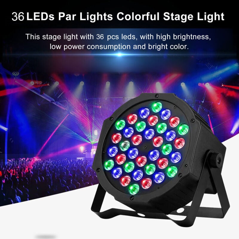 Lifcausal - 36 led Par Lights Lumière de scène colorée Son actif avec télécommande Contrôle dmx pour fête à domicile ktv Disco dj Show Club Bar