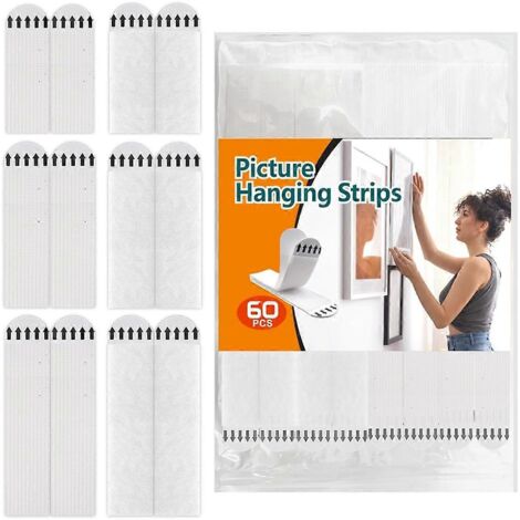 36 paires (72 articles) d'autocollants spéciaux pour cadres photo à accrocher au mur --