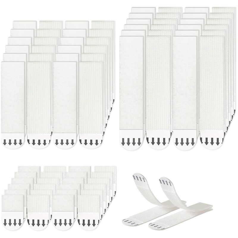 36 Paires (72 Bandes) Languettes Accroches Tableaux, S/M/L Bandes de Suspension pour Photos, Attaches Adhésifs Amovibles Pour accrocher