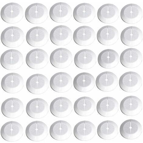 36 Pcs Cache-tuyau,Radiateur de Tuyau,Radiateurs de Tuyau en Plastique pour Tuyaux de Chauffage Tuyaux d'eau Chaude et Froide Tuyaux de Gaz, Rosaces de Tuyau Est Utilisé pour les Tuyaux de 8-30 mm