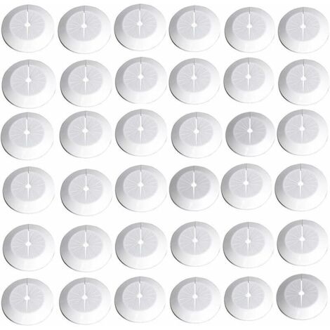 36 Pcs Cache-tuyau,Radiateur de Tuyau,Radiateurs de Tuyau en Plastique pour Tuyaux de Chauffage Tuyaux d'eau Chaude et Froide Tuyaux de Gaz, Rosaces de Tuyau Est Utilisé pour les Tuyaux de 8-30 mm