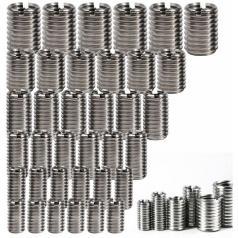 36 Pcs Insert Fileté Adaptateurs M10 à M8 M8 à M6 M6 à M4, Kit De Réparation De Insérer Adapter Réducteur Pour écrous hexagonaux (M4-M6 / M6-M8 / M8-M10 36PCS)