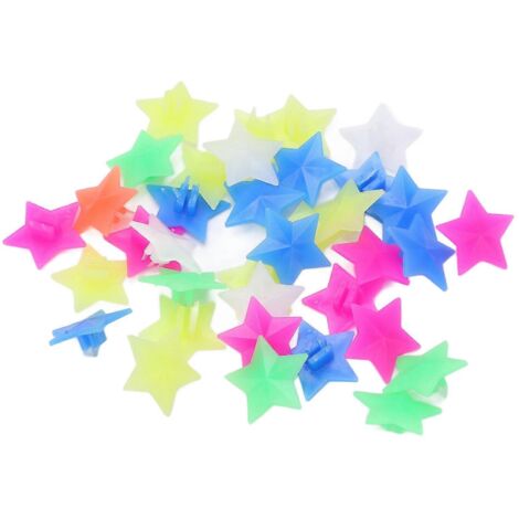 36 perles colorées pour rayons de roue de vélo enfant, clips, accessoires de décoration, étoile à cinq branches