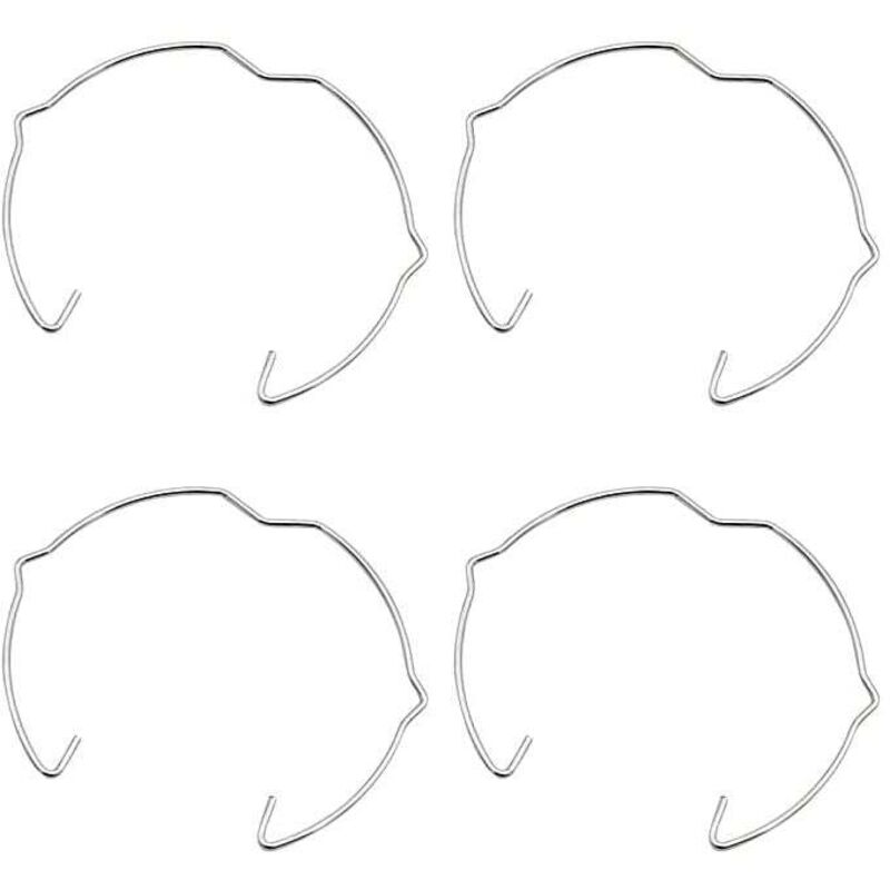 Gabrielle 36 Pièces Anneaux de Fixation de Lampe pour Spot GU10 MR16 50MM Argenté Clip de Ressort de Retenue de Lampe en Forme de Corne Support