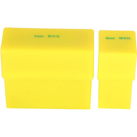 36 pièces poinçons de marquage chiffres (0-9) et lettres (A-Z-&) en acier haute teneur en carbone avec 2 boîtiers (5mm)