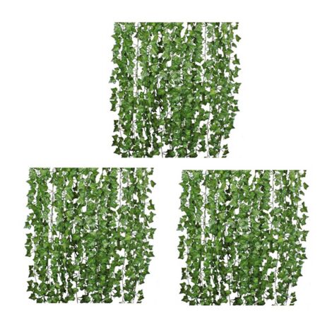 Guirlande de feuilles guirlande déco plante artificielle  vert 180cm-08137