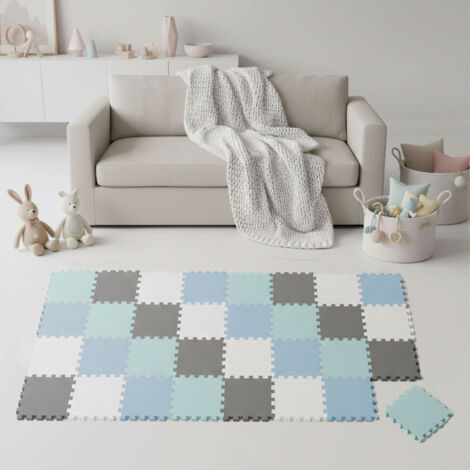 36 Pièces Tapis de Sol Bébé - 30x30 Dalles en Mousse EVA - Carrés Puzzle Enfant