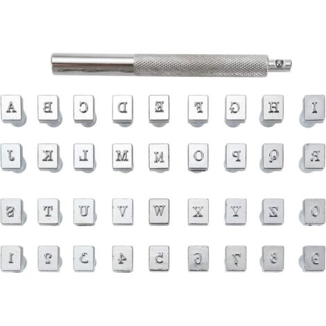 36 Pièces Timbres en Cuir Alphabet A à Z Outils d'Estampage 3mm Numéro Timbres 0-9 Lettres-Fei Yu