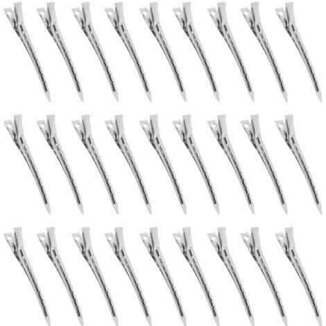 36 pinces à cheveux en métal argenté - 9 cm - compatibles avec divers accessoires pour cheveux