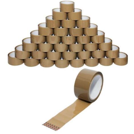 36 Rollen Paketband Packband braun Standard 50mm x 66m Paketklebeband low noise
