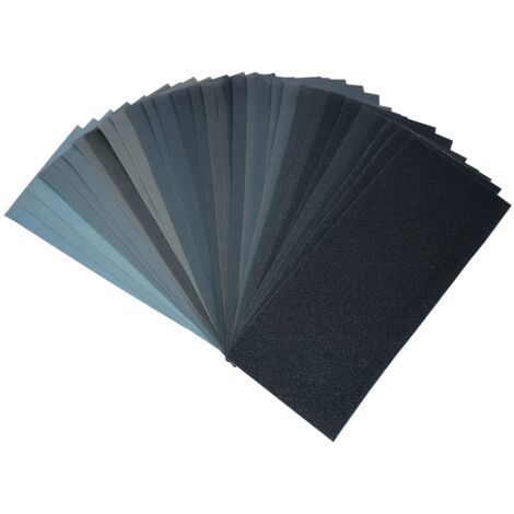 36 Sheets Wet Dry Sandpaper 120-3000 Grit for Cars Wood Stone Metal Glass 9x3.6 Inches