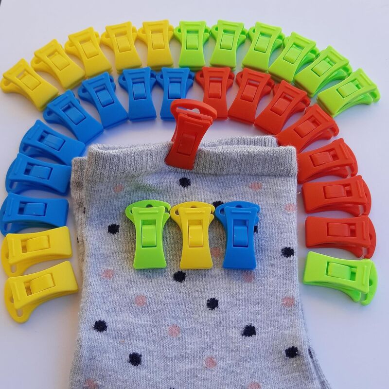 Linghhang - 36 Sock Clips for Washing Machine and Dryer Clothes Dryer Hook Very Comfortable and Quick to Hang, Sort and drawer with the Clip, without