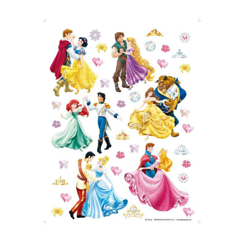 36 Stickers géant Prince et Princesse Disney