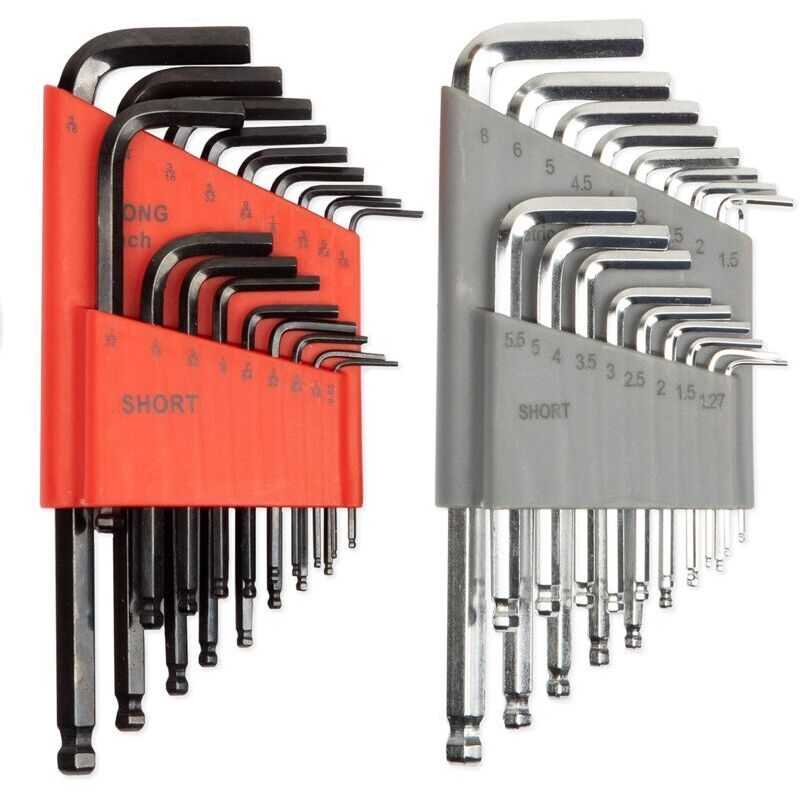 Image of 36-teiliger Inbusschlüsselsatz – Inbusschlüssel-/Sechskantschlüsselsatz (metrische und SAE-Größen)