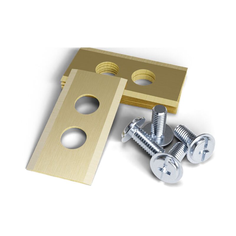 36 x 18 mm, (30 pièces), l'épaisseur de la lame est de 1 mm, lame de rechange en acier inoxydable doré avec double trou, adaptée aux lames de ton