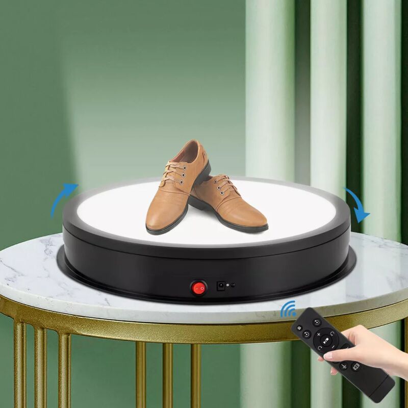 Senderpick - 360° Carrousel automatique motorisé Carrousel d'affichage avec télécommande Afficheur rond à led Faible bruit Visualiseur