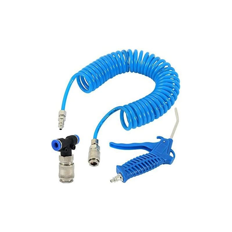 Mimiy - 360 Degree Rotary Blow Gun Cleaning Kit with 5m Hose for Truck,Blue