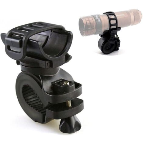 360 ​​degrés Porte-Lampe de Poche vélo Porte-vélos à vélo Support vélo pour LED Lampe Torche Clip de Serrage Vélo, VTT