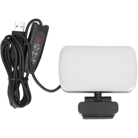 360° drehbare LED-Klemmleuchte mit 10 Helligkeitsstufen für Streaming und Videokonferenzen