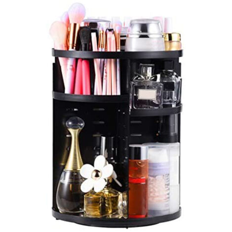 360° drehbare Make-up-Aufbewahrungsbox (Schwarz-K)