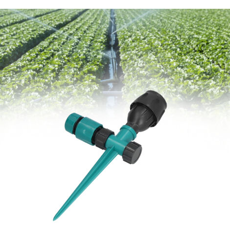 360° drehbarer ABS-Gartenbewässerungskopf G1/2 – geeignet für Obstbäume, Sträucher und Gewächshäuser – mit Erdspieß und Anschlussstück