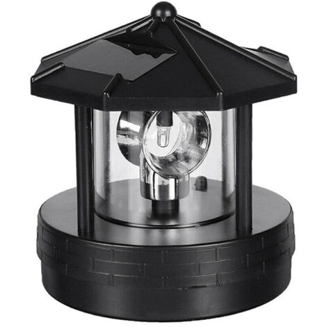 360° drehbarer LED-Solarleuchtturm, Solar-LED-Lampe, wasserdichter Leuchtturm für Garten- und Hofdekoration