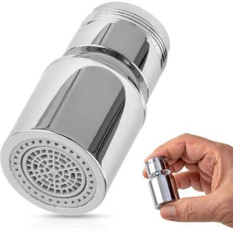 360° drehbarer, verchromter Wasserhahn-Luftsprudler – Universeller Luftsprudler für Küche und Bad, wassersparend und mit effektiver Filterung