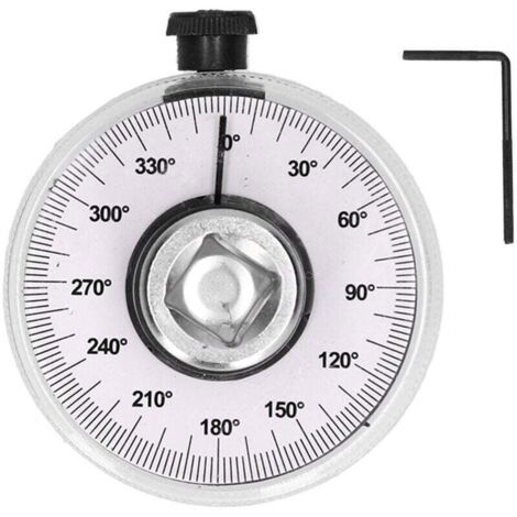 360 ° Gauge d'angle de couple 1/2 pouce Rotation de rotation Testeur de mesure outil universel pour la voiture