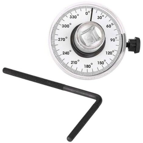 360° Jauge de Serrage Angulaire , 1/2 pouce Jauge d'angle Réglable Angle d'entraînement Couple Angulaire Clé Mesure Voiture Gauge
