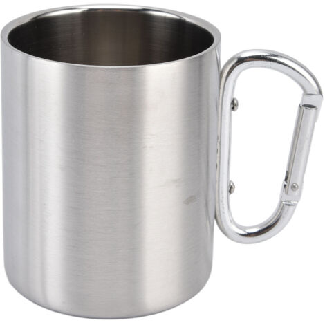 360 ml Edelstahl-Kaffeebecher, doppelwandig, komfortabler Griff, glänzende Oberfläche, langlebig und elegant, Hauptfarbe des Griffs.