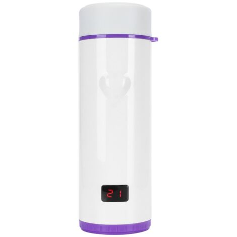 360-ml-Smart-Wasserflasche mit 3-Farben-LED-Display und Isolierfunktion – Lila