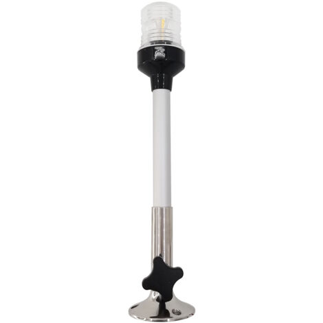 360°-Navigationslicht aus Edelstahl, festes Navigationslicht mit rundem Boden, verstellbares LED-Anker-/Signallicht, 30,5 cm (2033S-12)