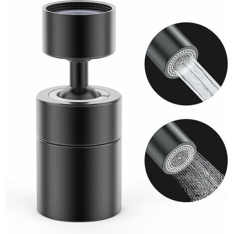 360 Pivotant Arateur Robinet 2 Modes Rglable Cuisine Robinet (robinet Laqu) En Laiton Massif Interrupteur Tournant Douche Moussante Filtre Adaptat