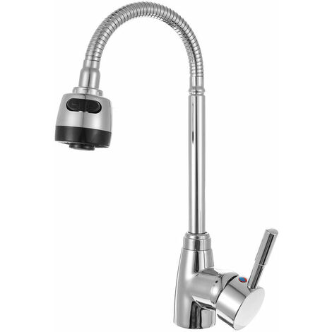 360 Rotatable Pull Out Solid Brass Kitchen Mixer Tap, Single Handle Spray Spout, Adjustable Spout