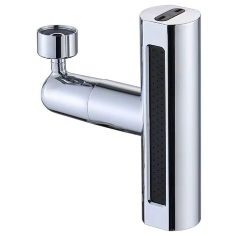 360° schwenkbarer Küchenwasserfall-Wasserhahn – 4 Modi, Hochdruck-Mischbatterie-Adapter, Küchenspülen-Wasserhahn aus Edelstahl, drehbar, multifunktional für Küche und Badezimmer