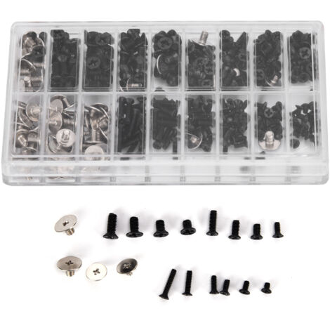 360-teiliges Schraubenset aus legiertem Stahl für Computer, Sortiment an Mikro-Kreuzschlitzschrauben M2, M2,5 und M3, komplettes Befestigungsmaterial