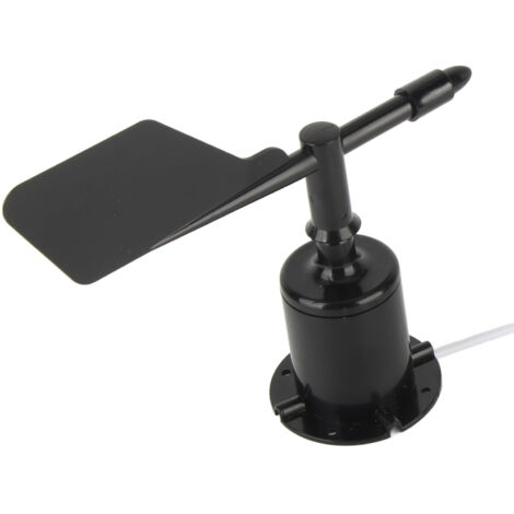 360°-Windsensor-Anemometer, 1-5V-Übertragung für Wetterstationen mit PC, Schwarz, 23,5 cm, 4 Schrauben