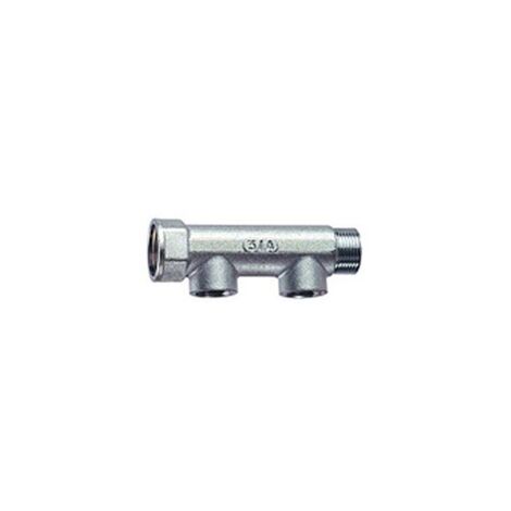 3600 - Collettore maschio-femmina cromato INT. 50 mm - Misura 3/4" - 2 derivazioni 3600 34