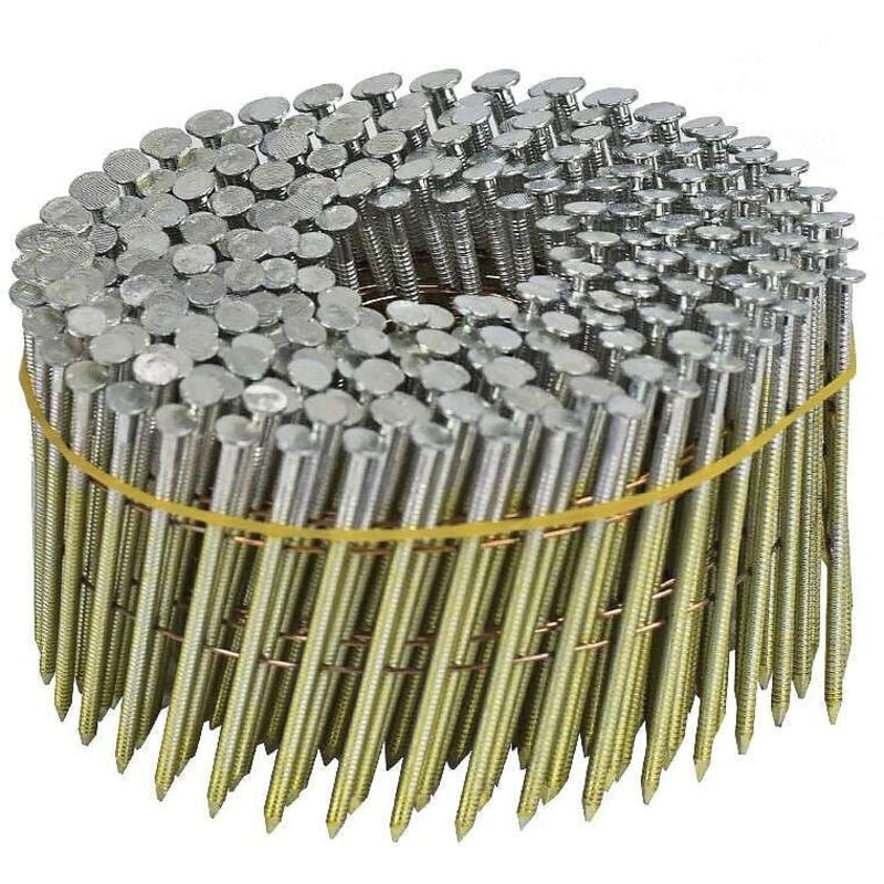 3600 Pointes en rouleau 90 x 3.1 mm 16° Norfix NFX11387 plat zingué bichromaté 13µ annelées liaison fil cuivré