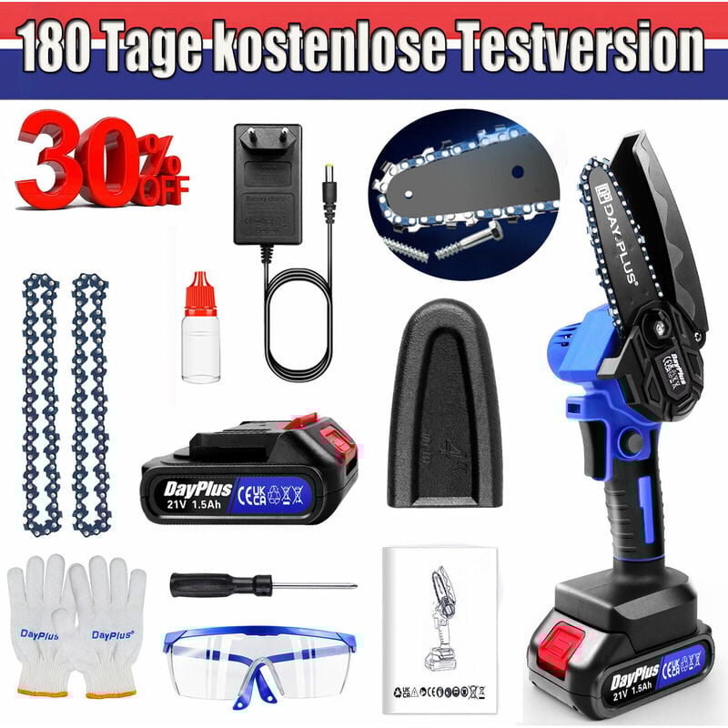 Dayplus - 3600w scie à fourche électrique charge Sah Split scie à chaîne outil 4 '