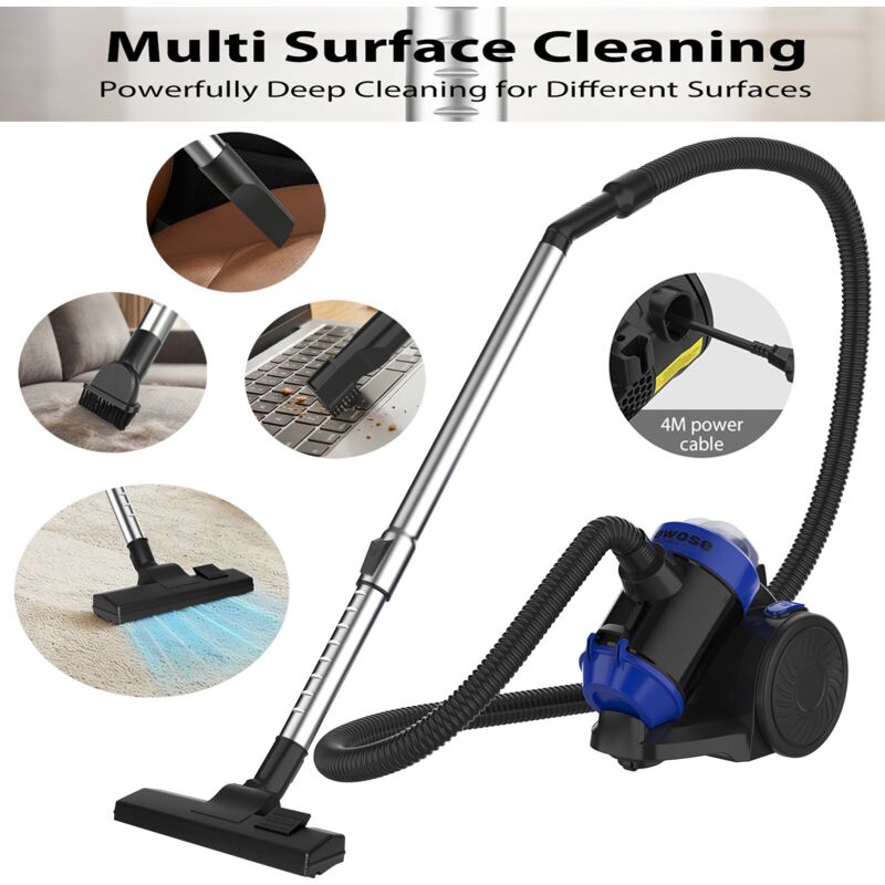 3600W Vacuum Cleaner Bagless Cylinder Vacuum Cleaner 1.5L All Floor Carpet Car