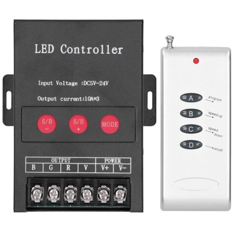 360W DC5-24V RGB-LED-Controller für Lichtleisten, Helligkeits- und Geschwindigkeitsregelung