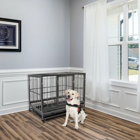 VEVOR Caisse pour chien de style meuble avec rangement, 104,1 cm, cage pour  chien de
