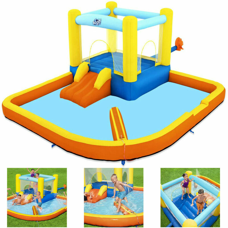 3,65 m x 3,40 m x 1,52 m Toboggan gonflable pour enfants Bounce House Water Park Jumping Castle avec piscine d'eau, toboggan, pour tout-petits,