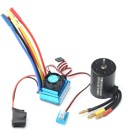 3650 Moteur Brushless 3100KV avec 120A Brushless ESC pour 1/8 1/10 RC Voiture RC Bateau Partie