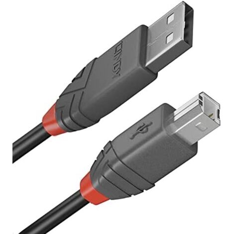 36671 cable USB USB 2.0 0,5 m USB A USB B Negro, Gris